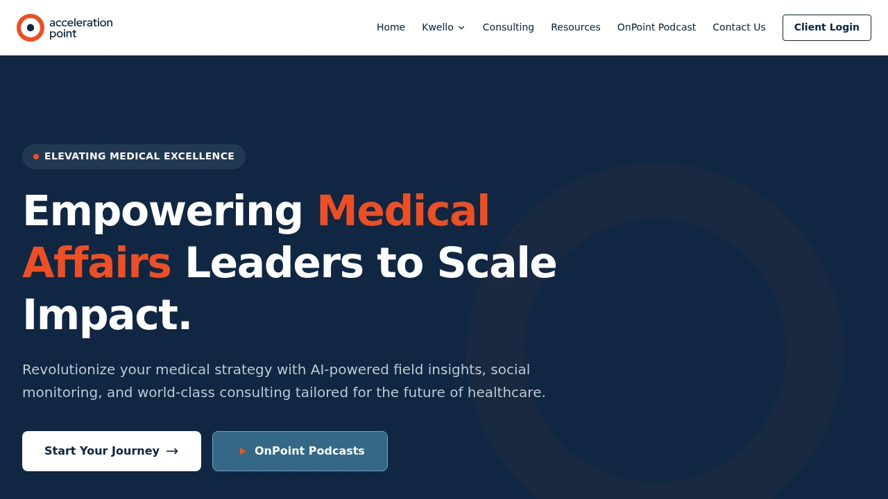 Screenshot of Acceleration Point website