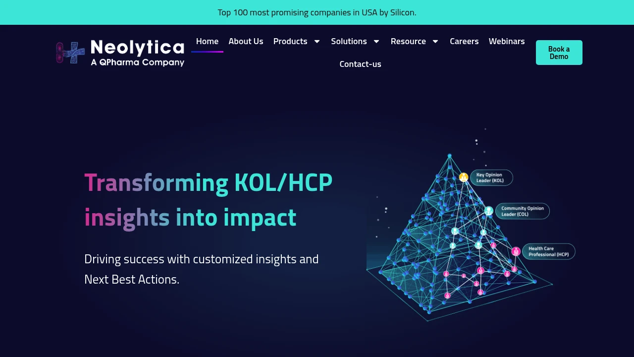 Screenshot of Neolytica website