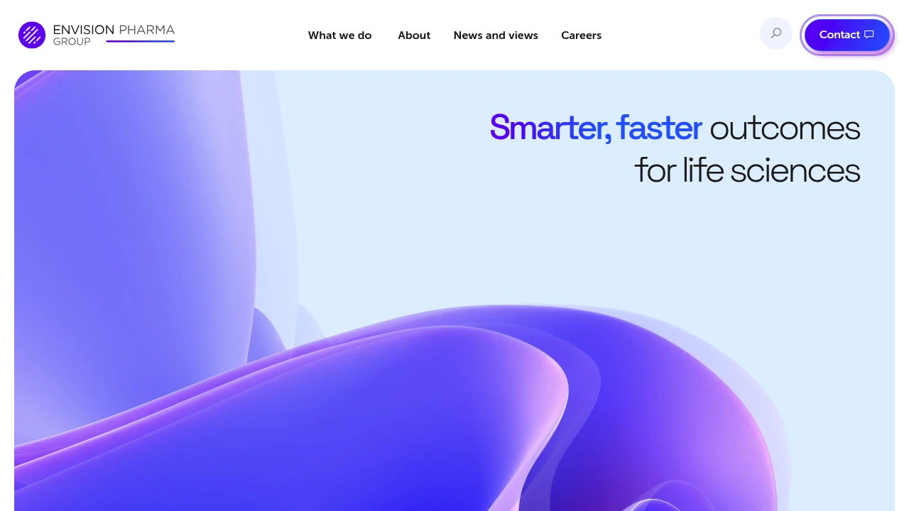 Screenshot of Envision Pharma Group website