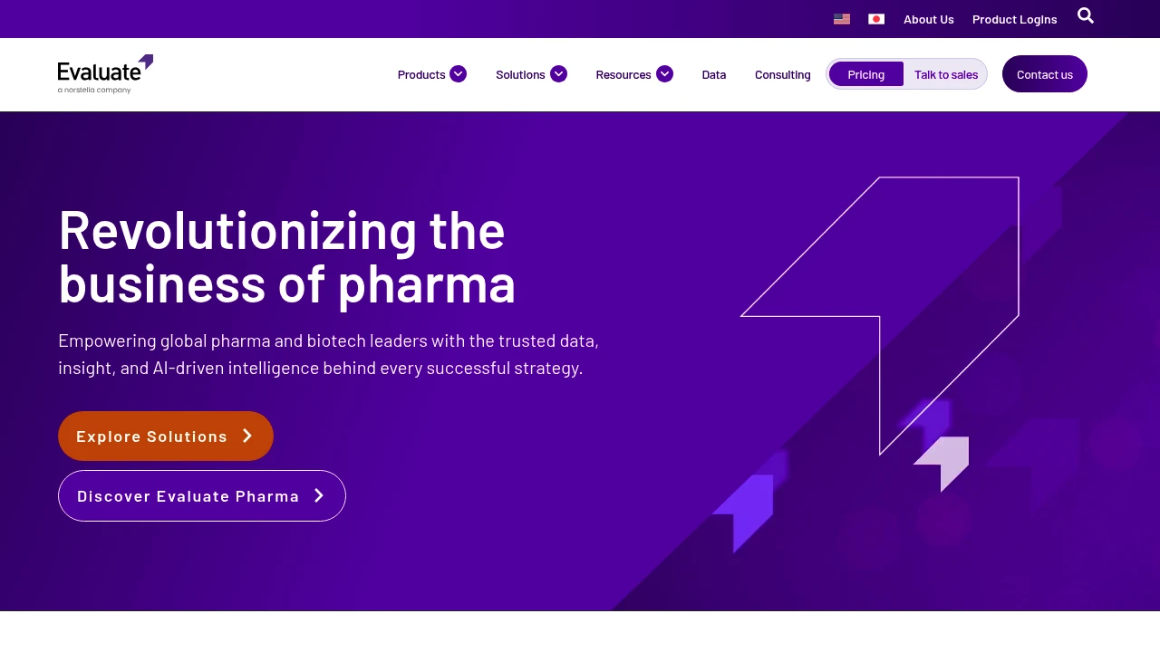 Screenshot of Evaluate website