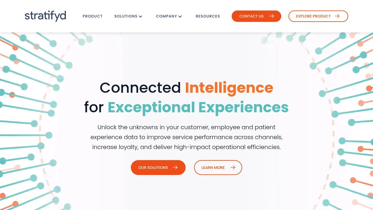 Screenshot of Stratifyd website