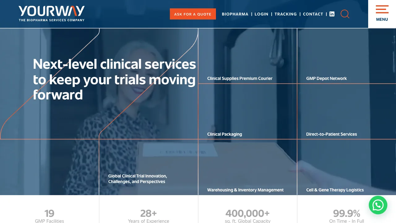 Screenshot of Yourway website