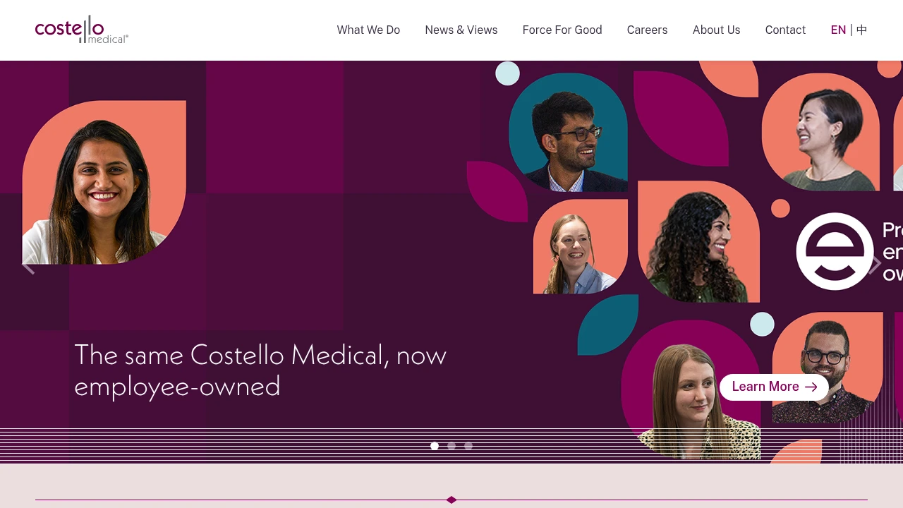 Screenshot of Costello Medical website