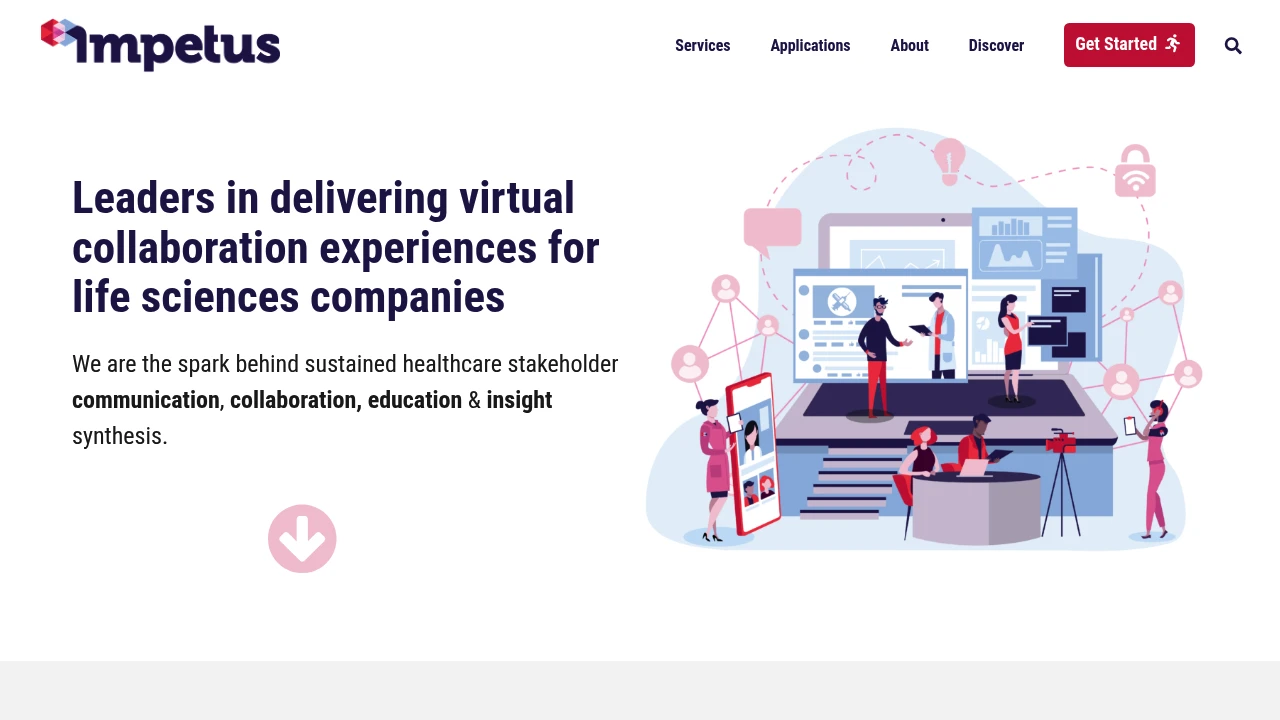 Screenshot of Impetus Digital website