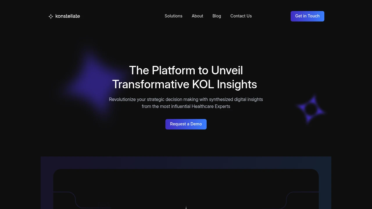 Screenshot of Konstellate website