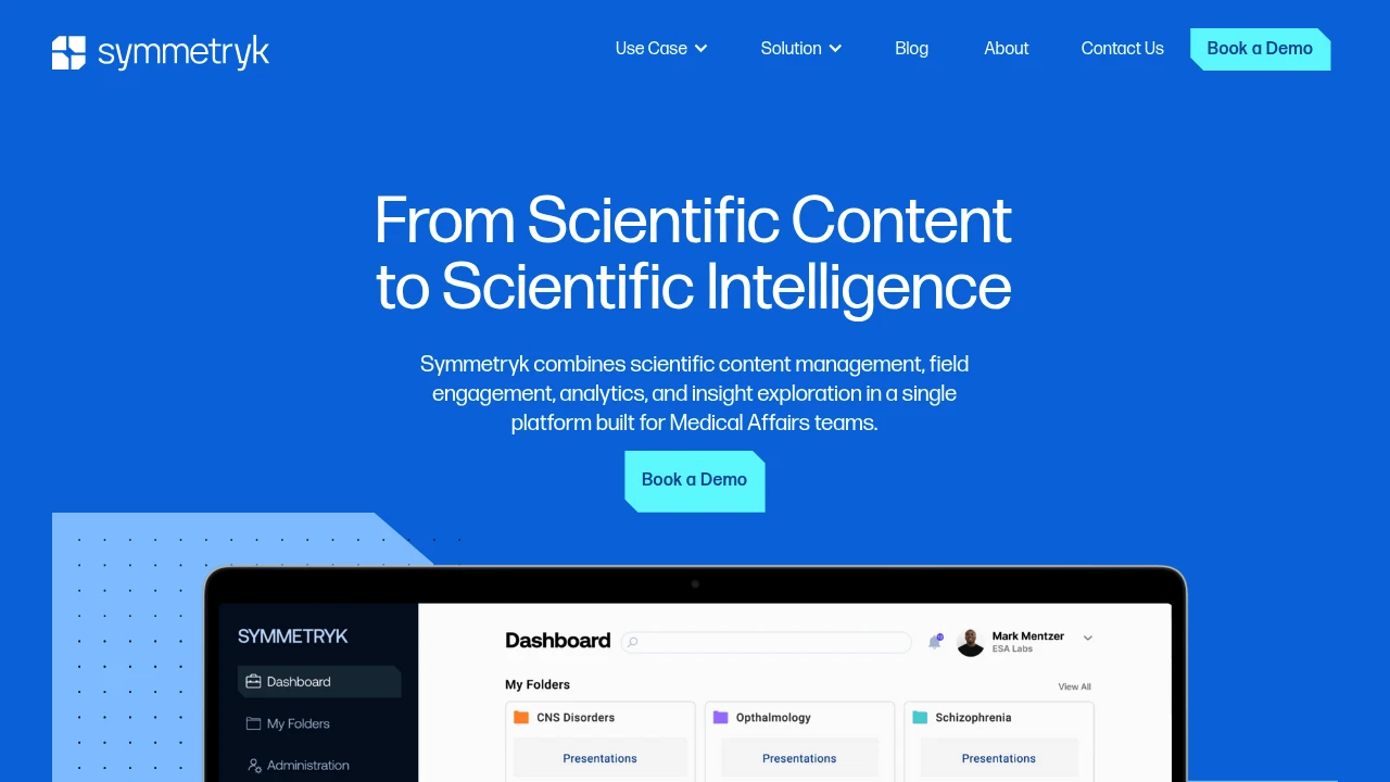 Screenshot of Symmetryk website